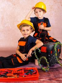Dětské oděvy (montérky) - ukázky zákaznických provedení